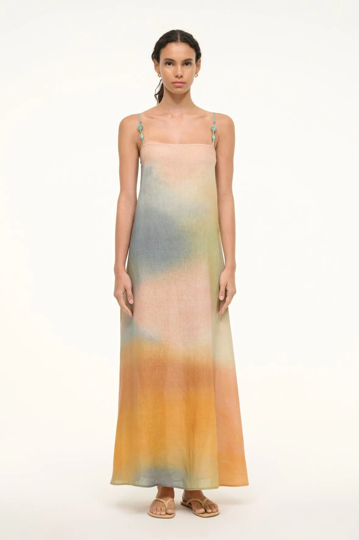 LAURA LINEN DRESS | PASTEL CLOUDS sold by STAUD product image thumbnail 5