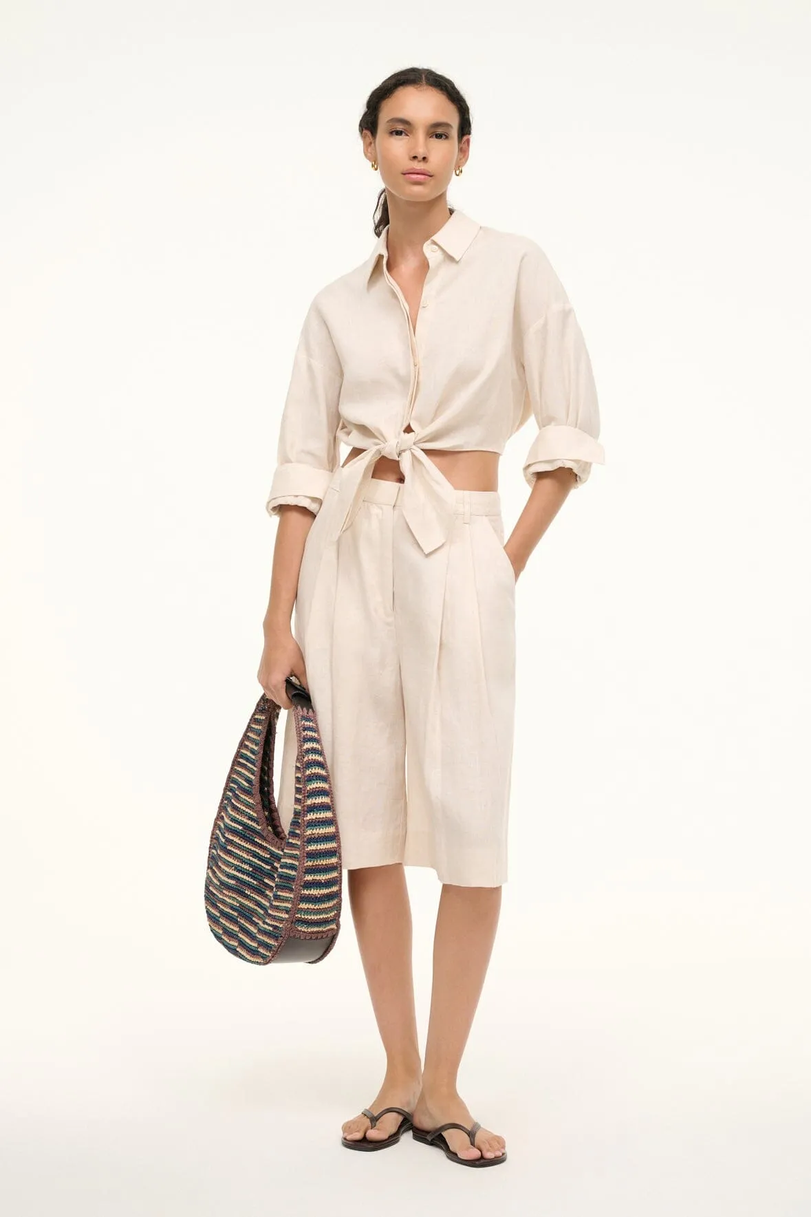 LISA LINEN TOP | NATURAL sold by STAUD product image thumbnail 2