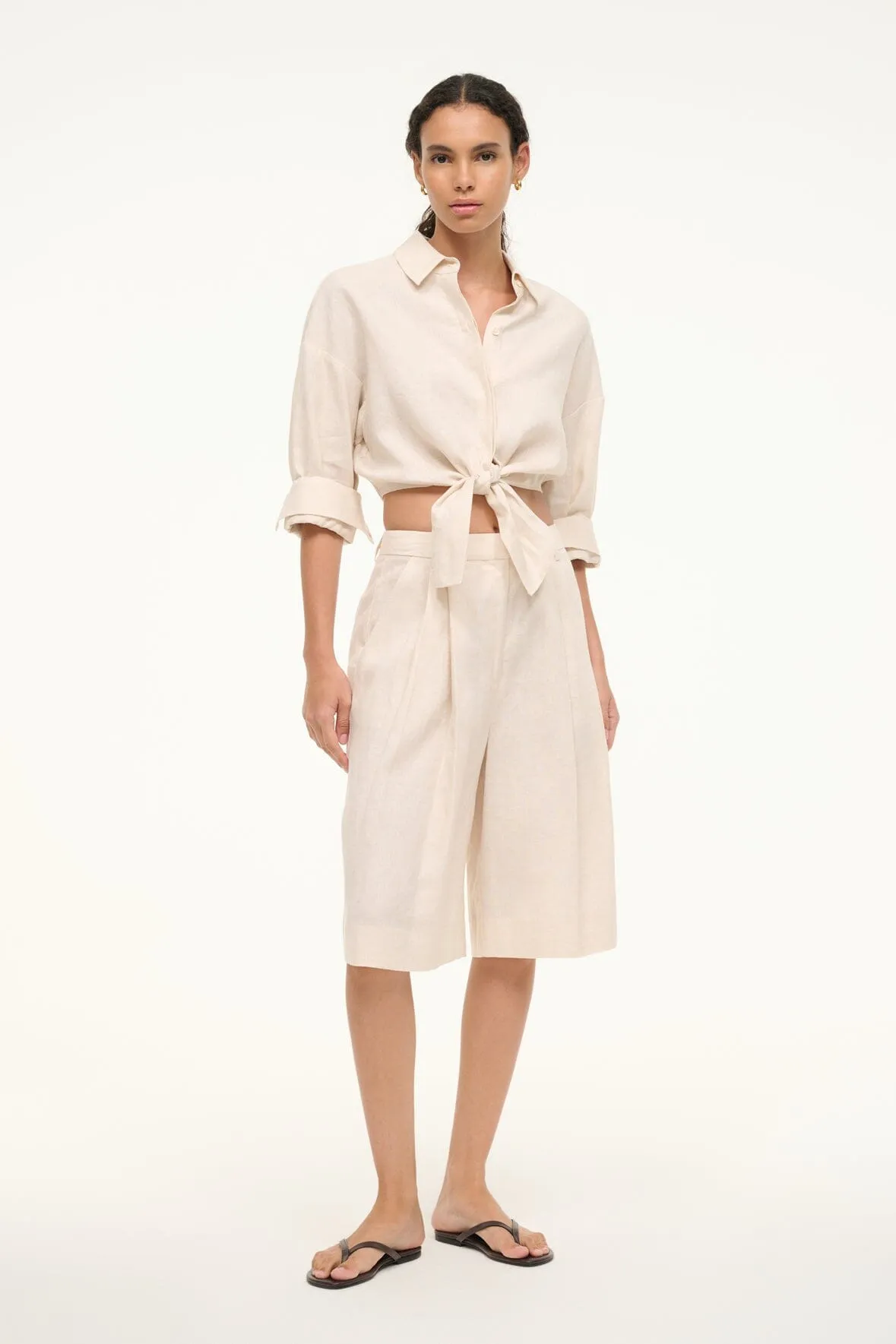 LISA LINEN TOP | NATURAL sold by STAUD product image thumbnail 5