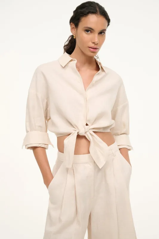 LISA LINEN TOP | NATURAL sold by STAUD