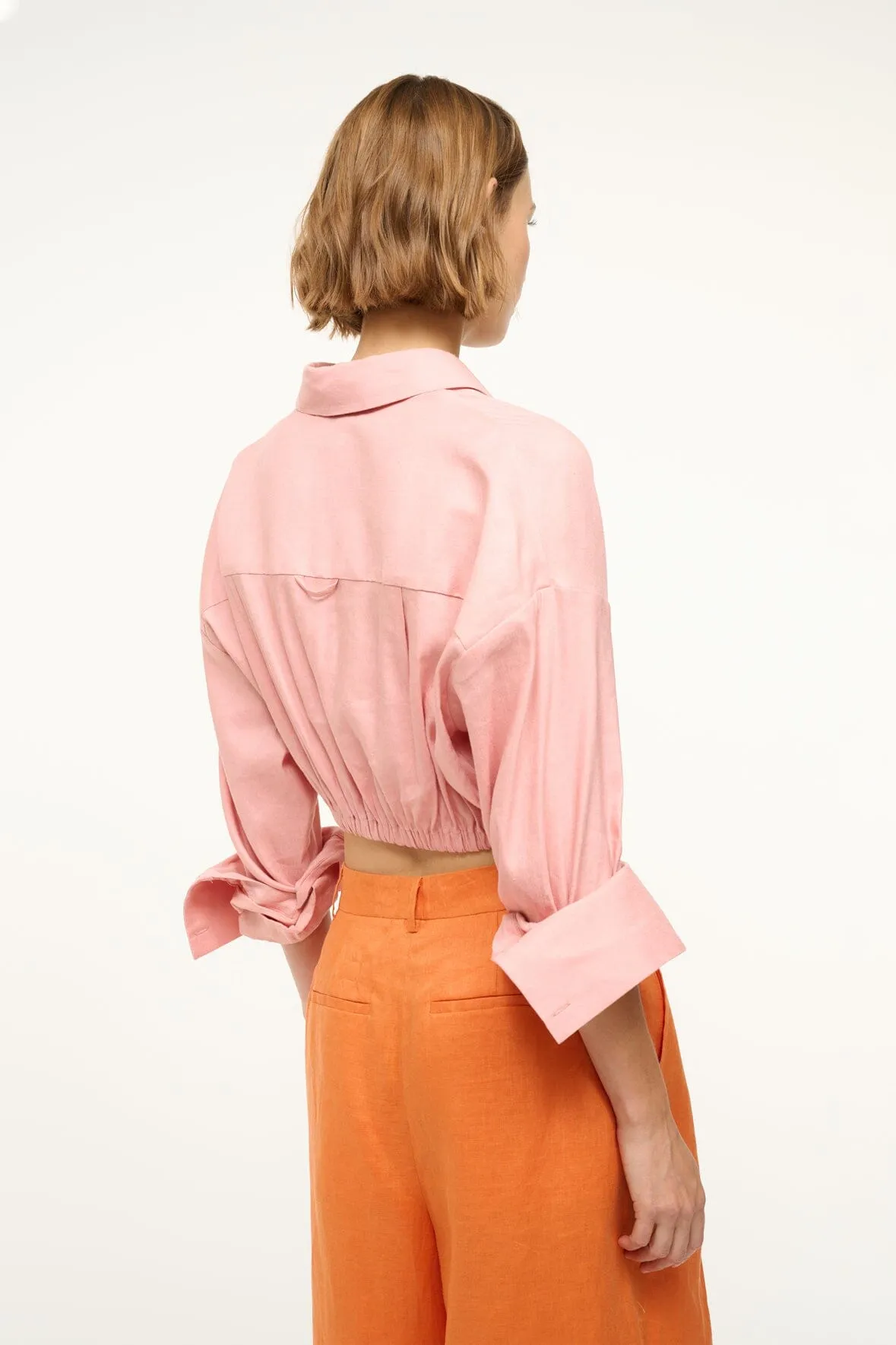LISA LINEN TOP | FADED BLUSH sold by STAUD product image thumbnail 5
