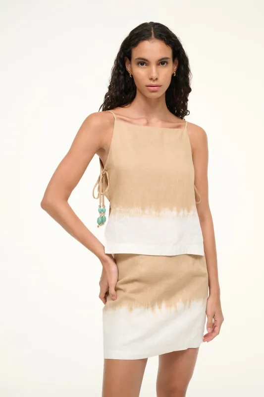 MANCORA LINEN TOP | DESERT TIE DYE sold by STAUD