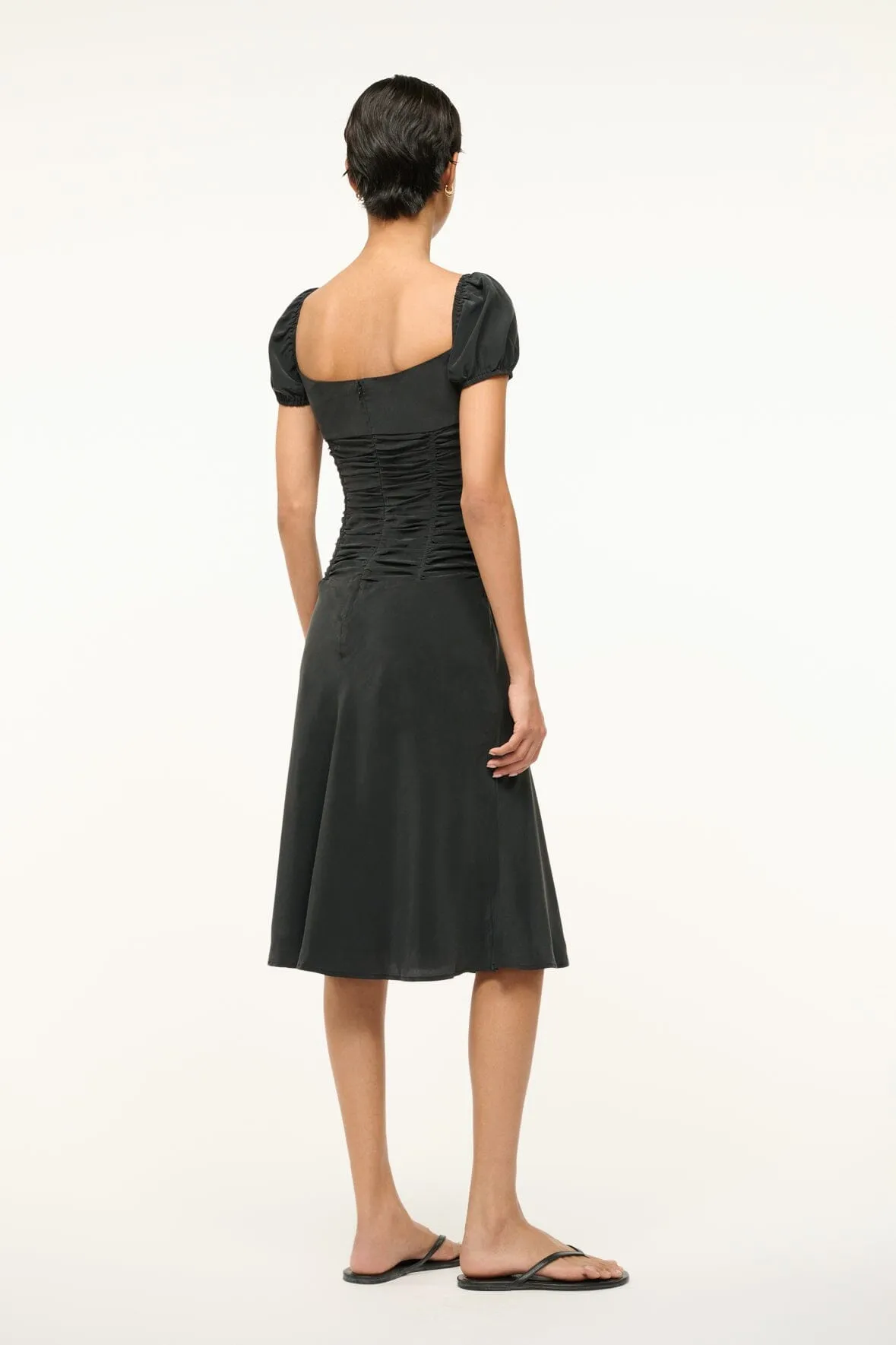 ELBA SILK DRESS | BLACK sold by STAUD product image thumbnail 4