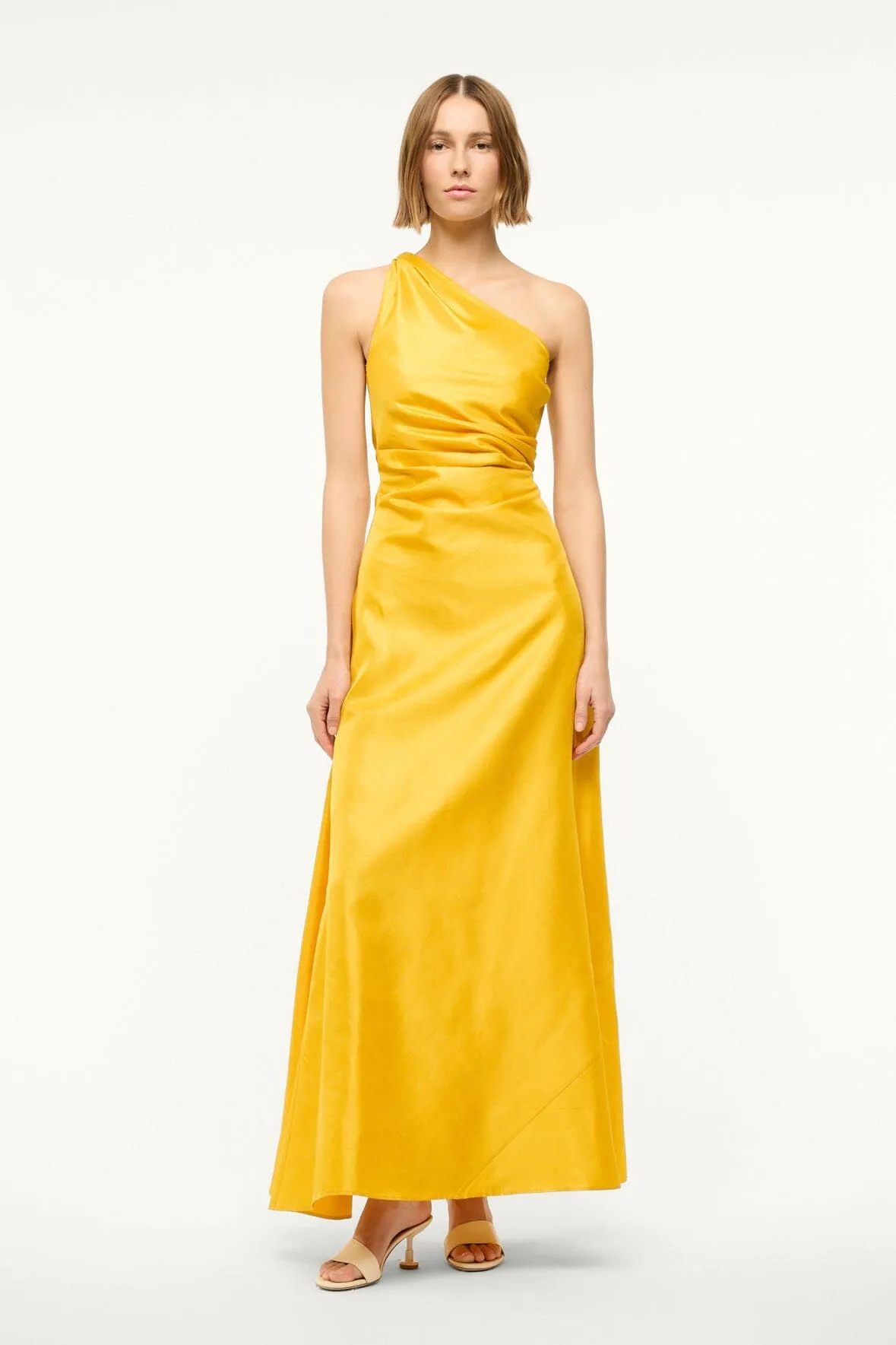 ESTE SILK DRESS | SUNSET GOLD sold by STAUD