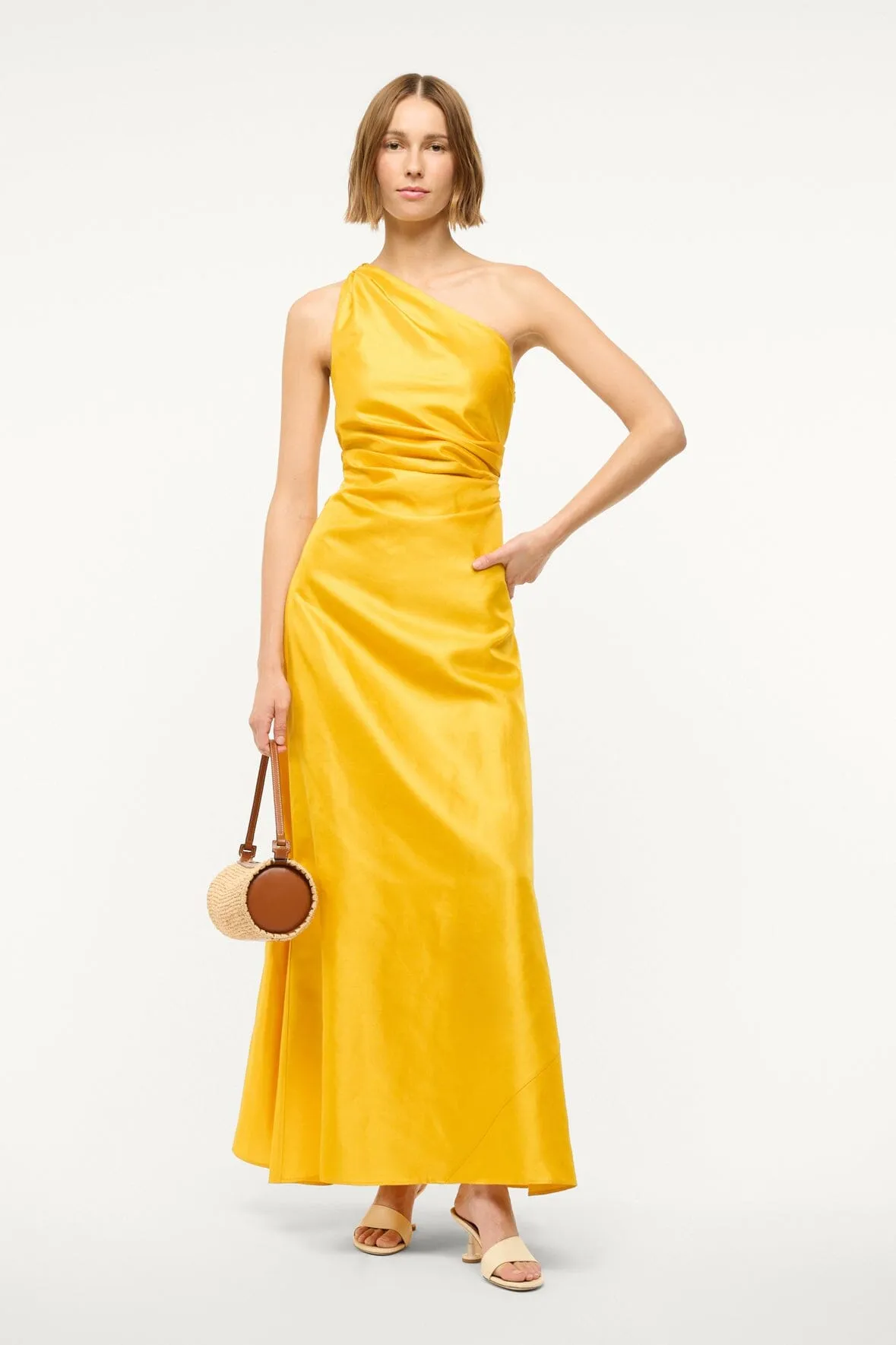 ESTE SILK DRESS | SUNSET GOLD sold by STAUD product image thumbnail 3