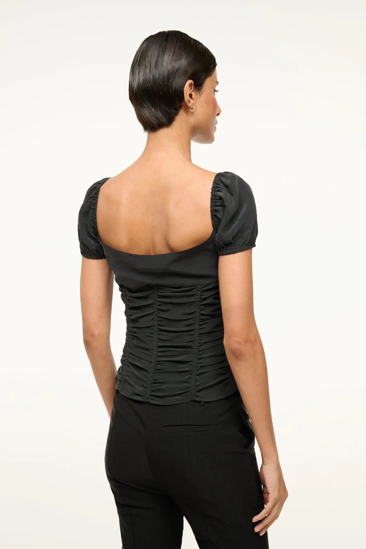 ELBA SILK TOP | BLACK sold by STAUD product image thumbnail 4