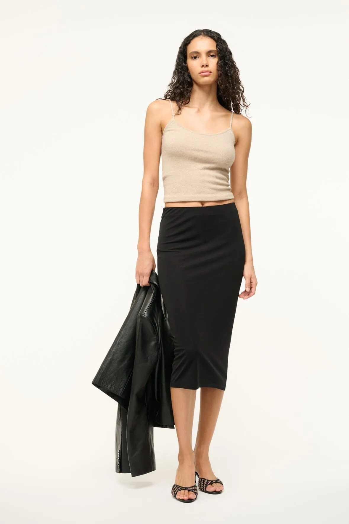 CHANA SKIRT | BLACK sold by STAUD product image thumbnail 4