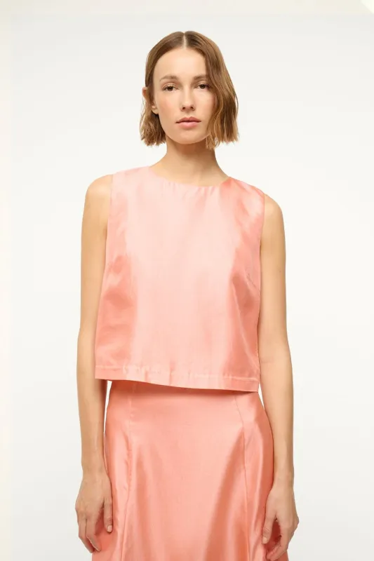 CASSIA SILK TOP | CARNATION sold by STAUD