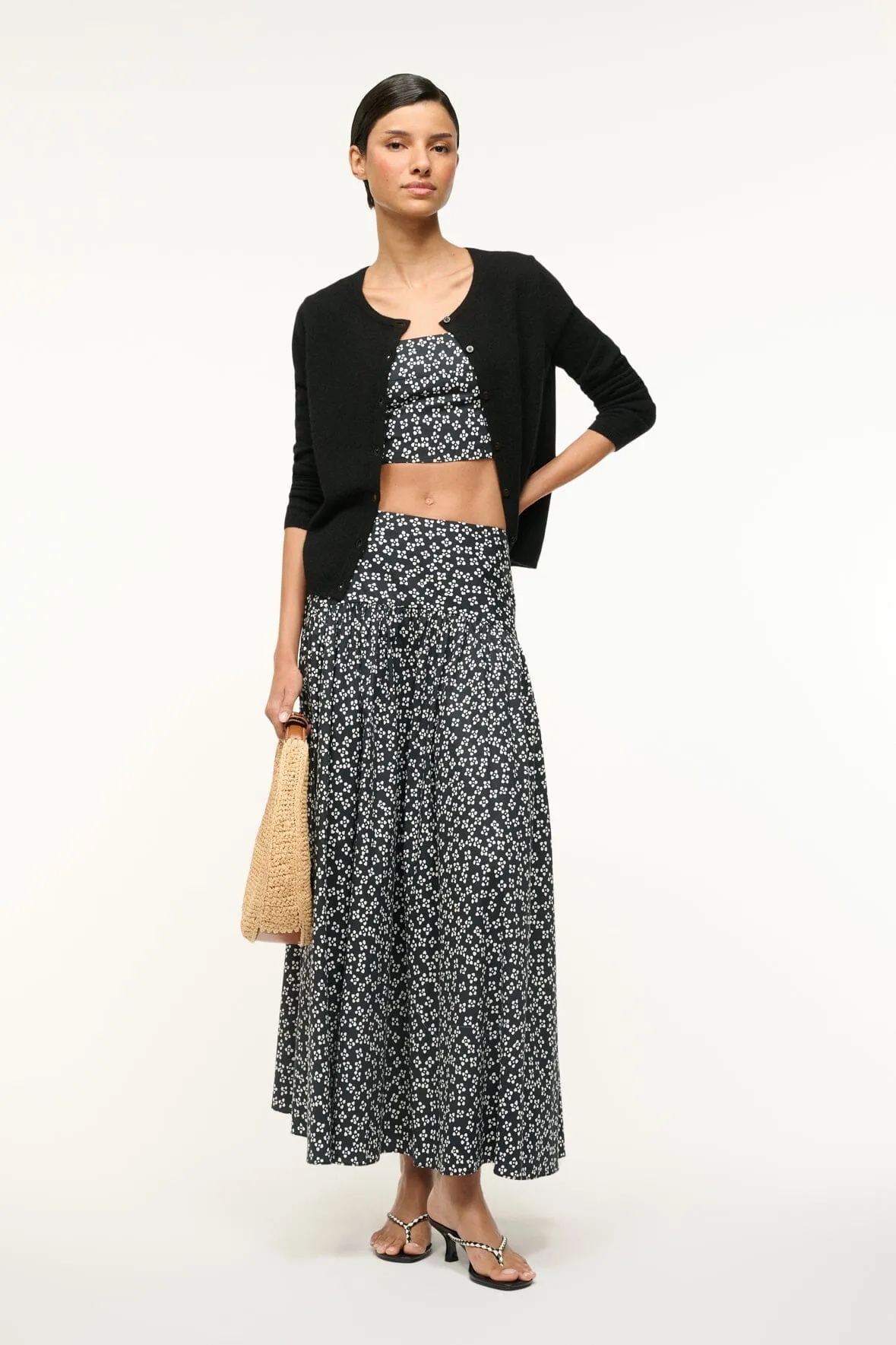 FEDERICO TANK | BLACK WOODBLOCK FLORAL sold by STAUD product image thumbnail 5