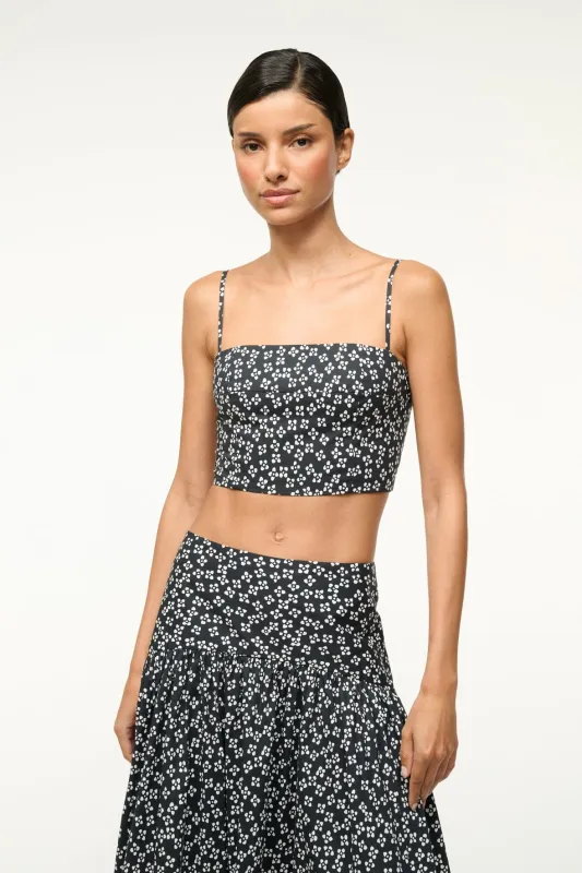FEDERICO TANK | BLACK WOODBLOCK FLORAL sold by STAUD