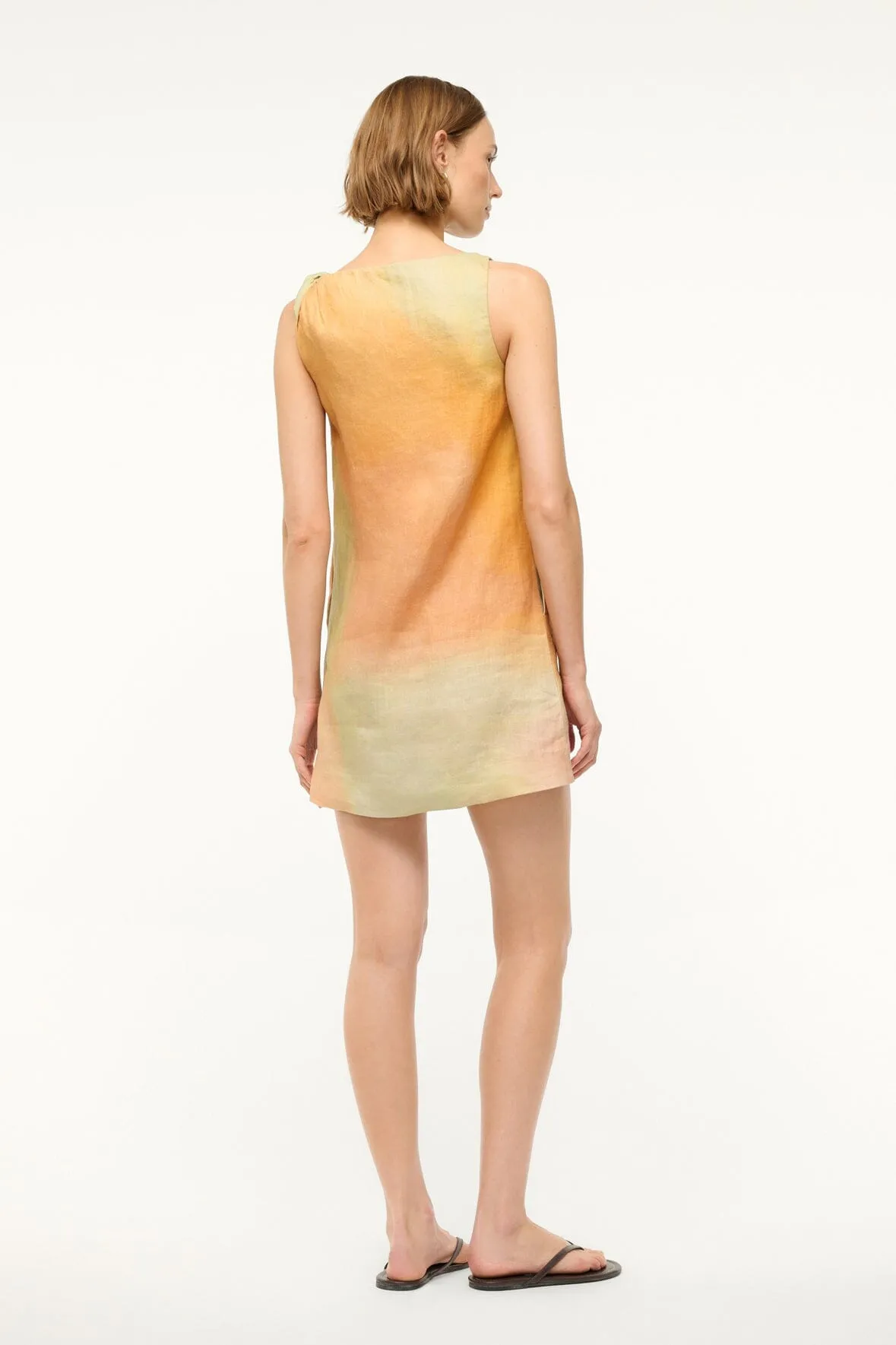 BOA LINEN DRESS | PASTEL CLOUDS sold by STAUD product image thumbnail 4