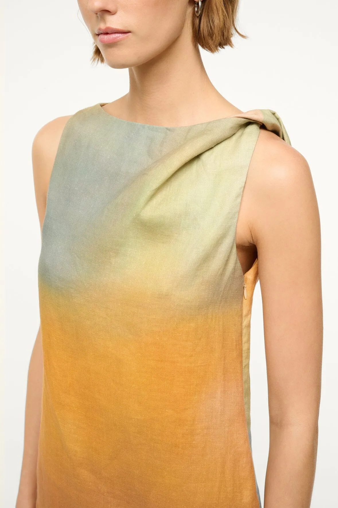 BOA LINEN DRESS | PASTEL CLOUDS sold by STAUD product image thumbnail 2
