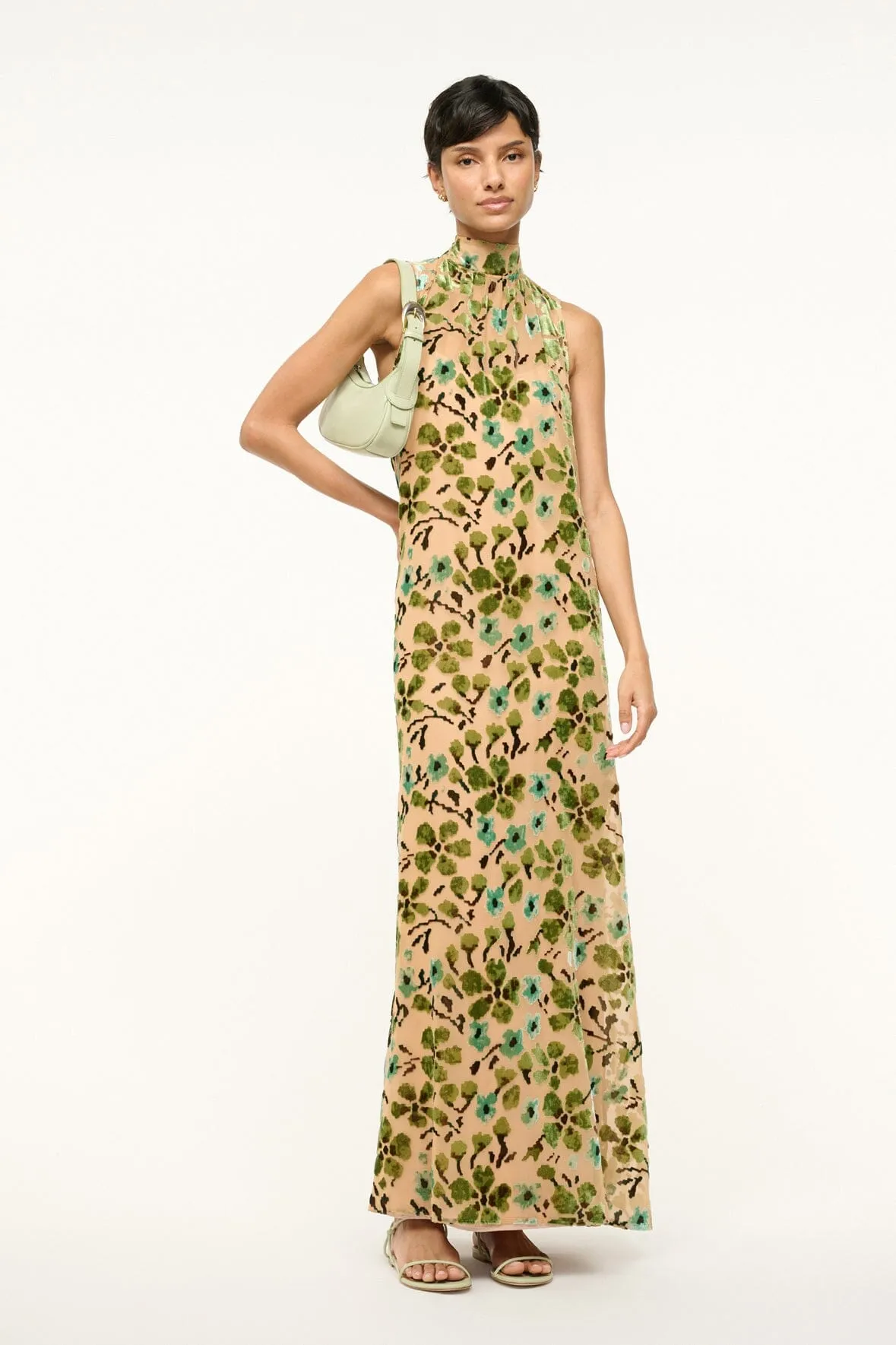 ALBEE DRESS | MOSS FLORAL TAPESTRY sold by STAUD product image thumbnail 4