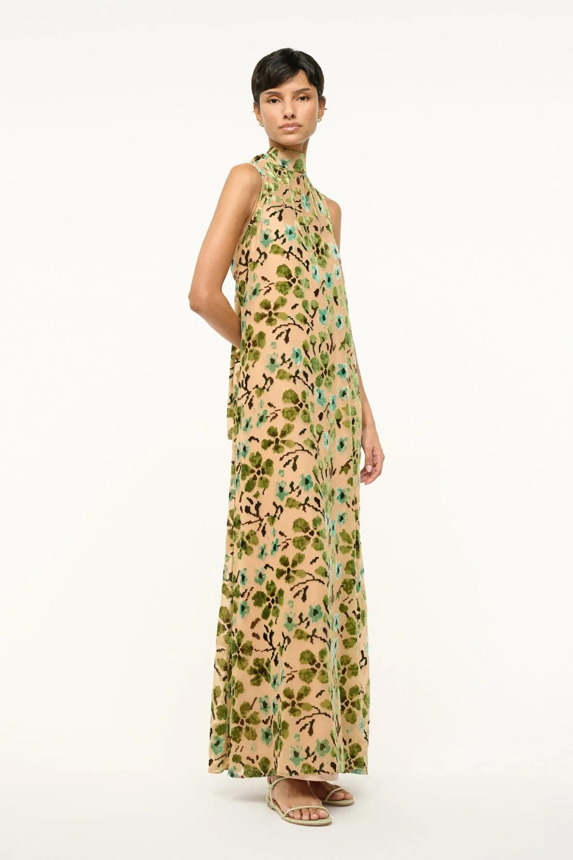 ALBEE DRESS | MOSS FLORAL TAPESTRY sold by STAUD product image thumbnail 3