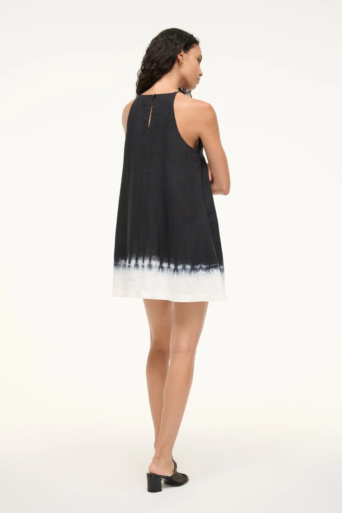 CABO LINEN DRESS | ONYX TIE DYE sold by STAUD product image thumbnail 3