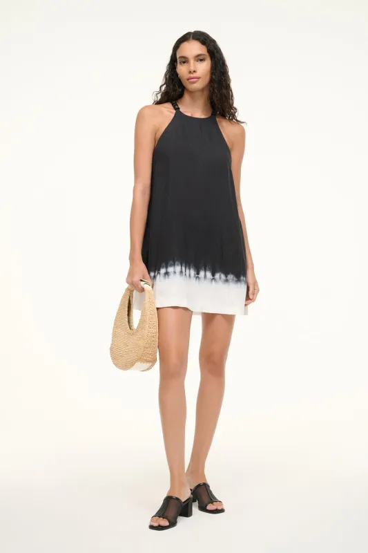CABO LINEN DRESS | ONYX TIE DYE sold by STAUD