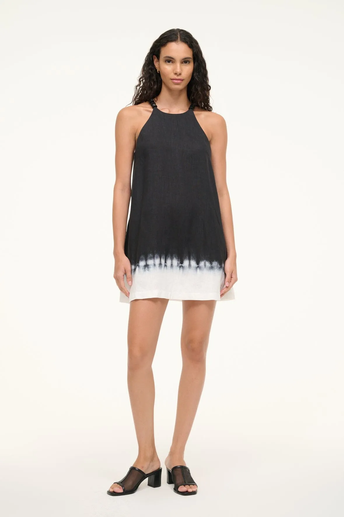 CABO LINEN DRESS | ONYX TIE DYE sold by STAUD product image thumbnail 4