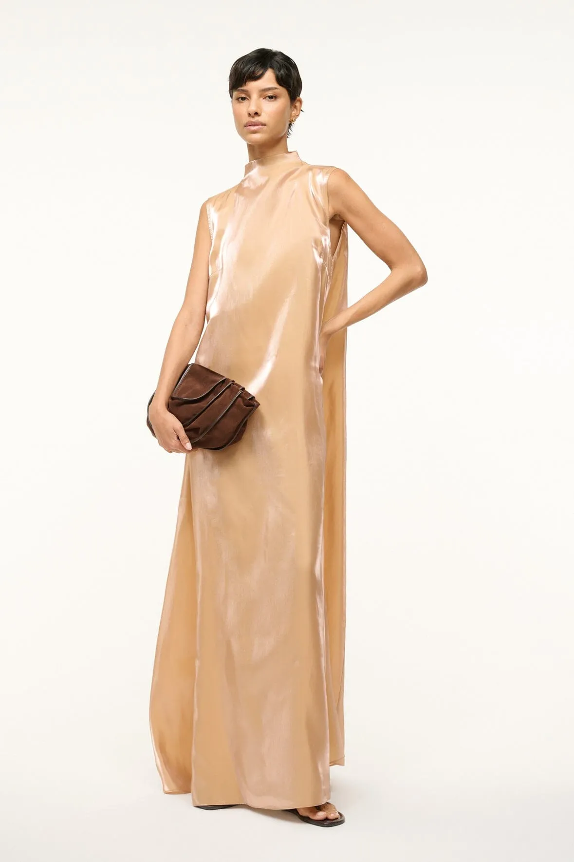 ARAYA DRESS | ROSE GOLD sold by STAUD