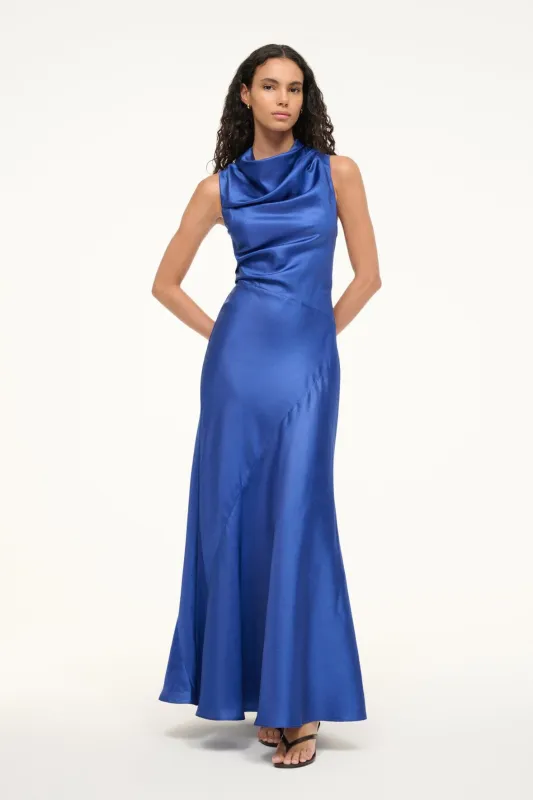 FRIDA SILK DRESS | DEEP SEA sold by STAUD