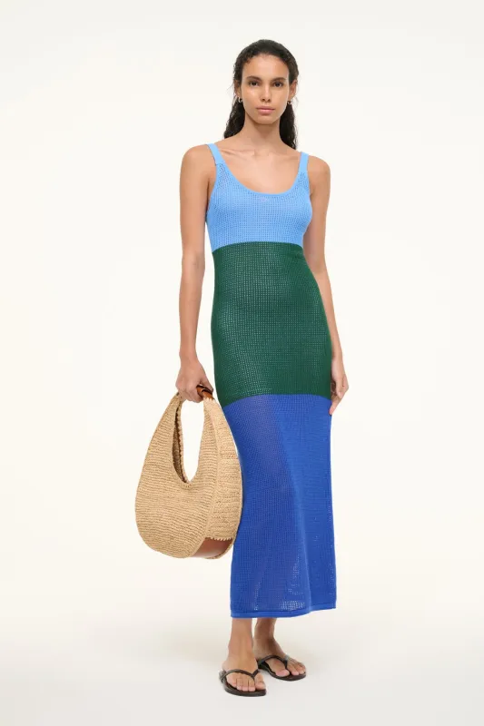 JESSICA MAXI DRESS | DEEP SEA JUNGLE SKY sold by STAUD