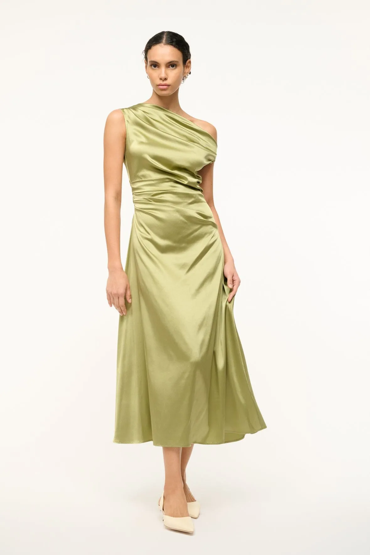 PHARE SILK DRESS | MOSS sold by STAUD product image thumbnail 4