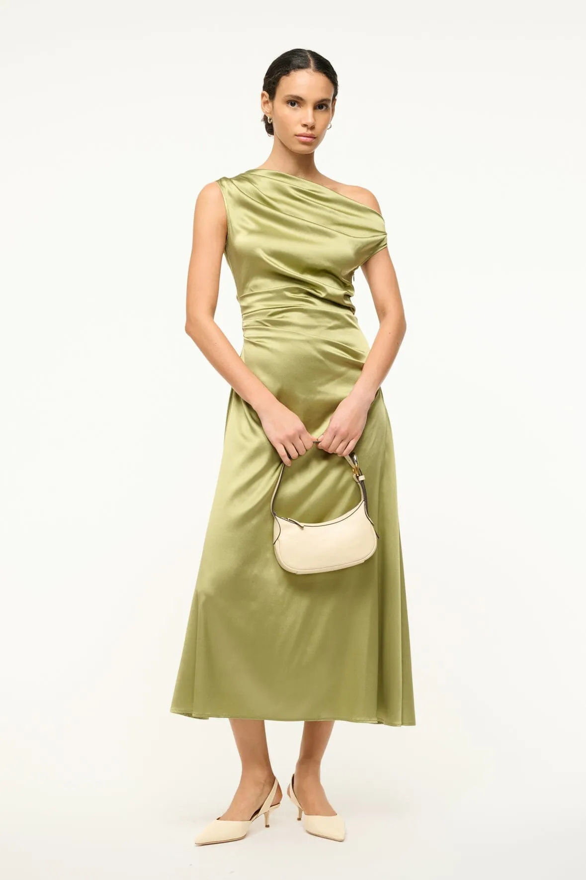 PHARE SILK DRESS | MOSS sold by STAUD