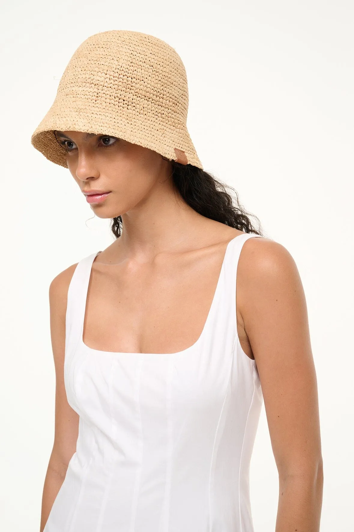 ST. REGIS MEYERS CROCHET HAT | NATURAL TAN sold by STAUD