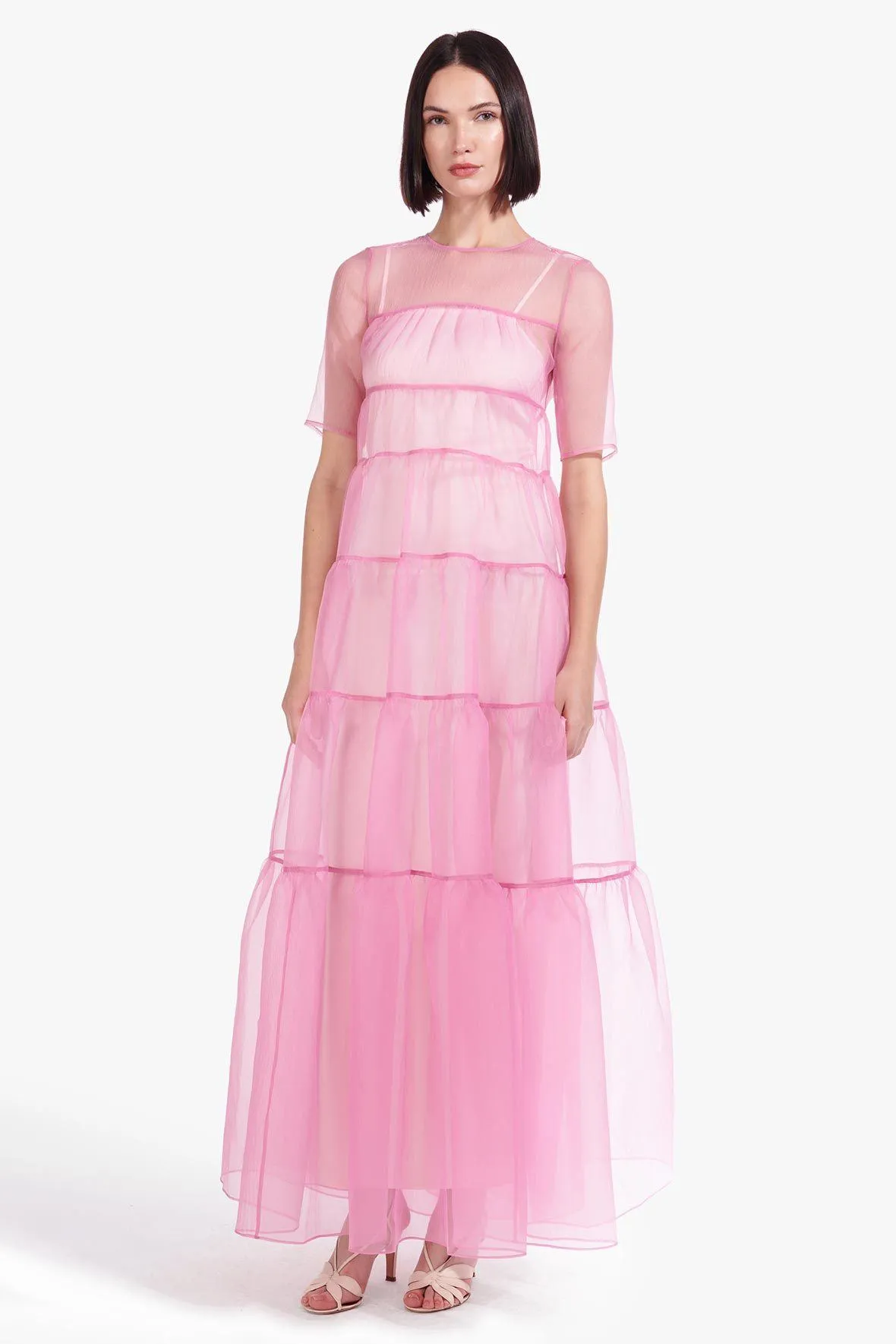 HYACINTH DRESS | SHELL PINK sold by STAUD
