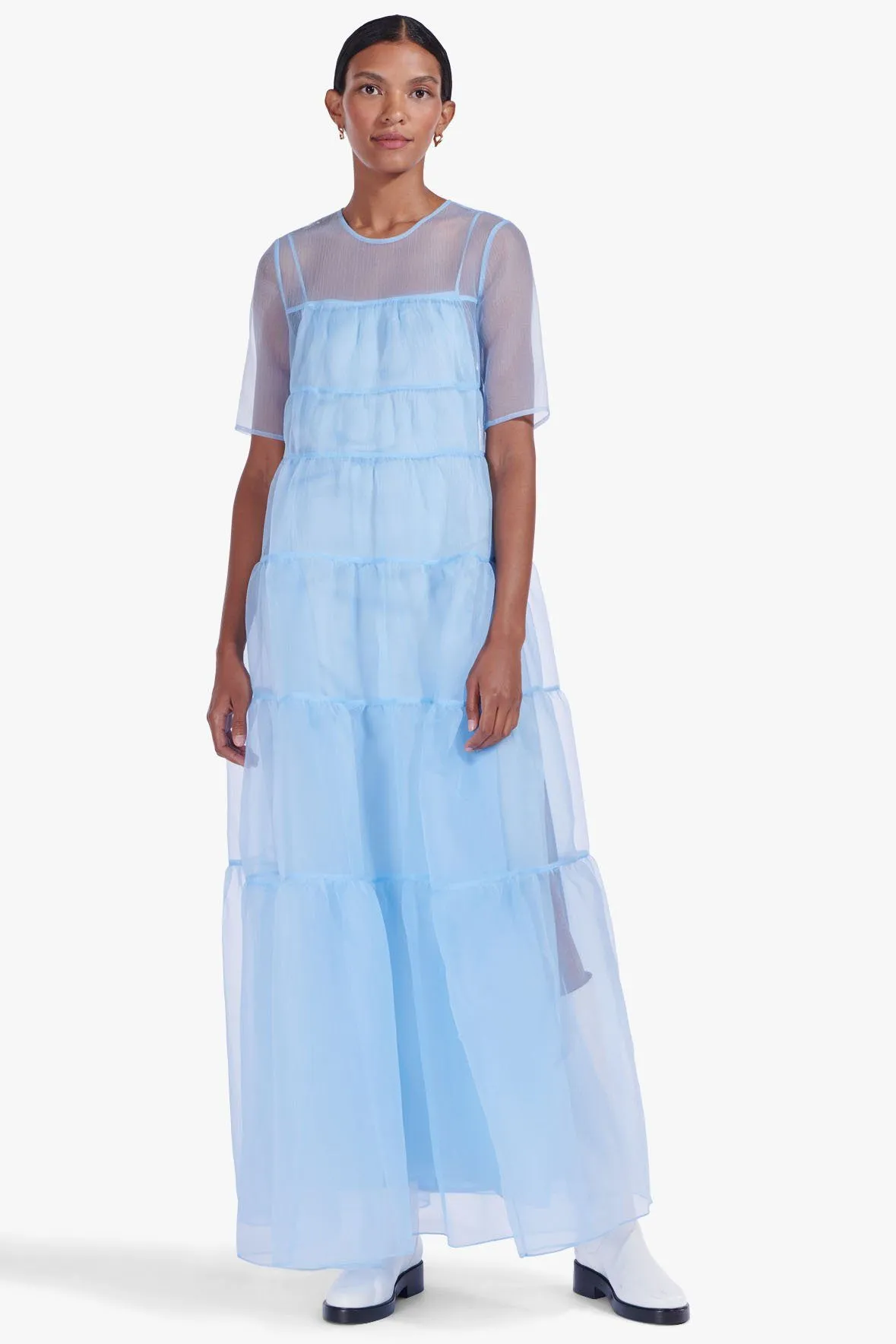 HYACINTH DRESS | FRENCH BLUE sold by STAUD product image thumbnail 3