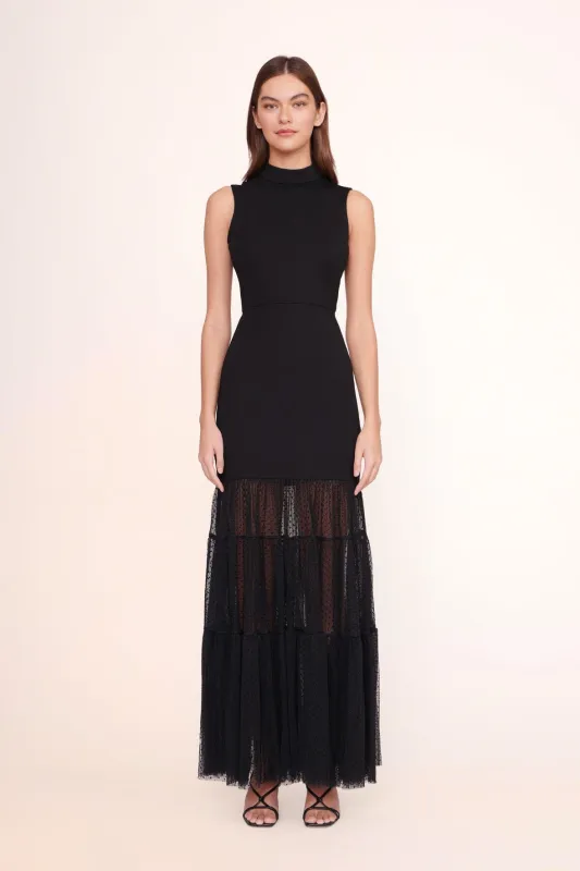 DAFFODIL DRESS | BLACK sold by STAUD