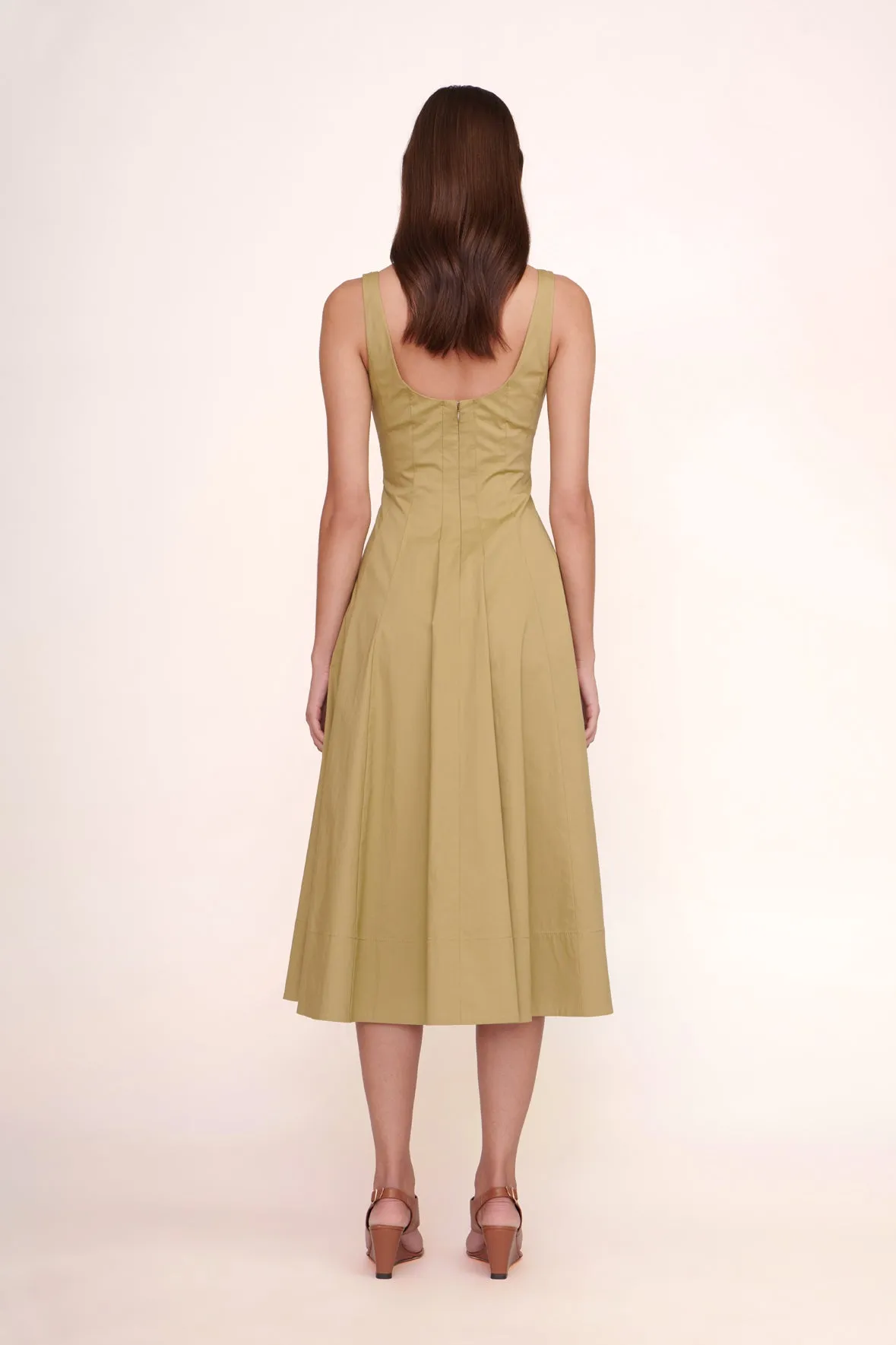 WELLS DRESS | KHAKI sold by STAUD product image thumbnail 4