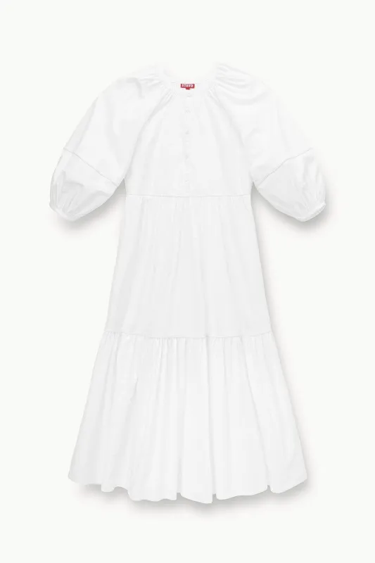 DEMI DRESS | WHITE sold by STAUD