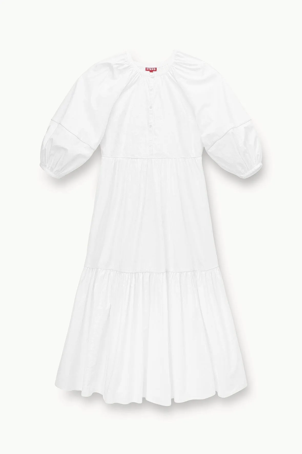 DEMI DRESS | WHITE sold by STAUD