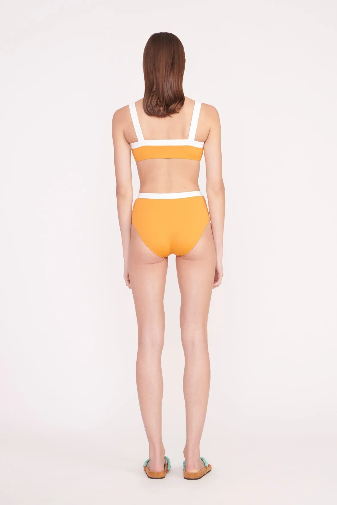 DEVON HIGH RISE BIKINI BOTTOM | NECTARINE WHITE sold by STAUD product image thumbnail 4