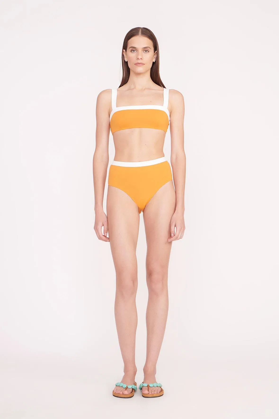 DEVON HIGH RISE BIKINI BOTTOM | NECTARINE WHITE sold by STAUD product image thumbnail 2