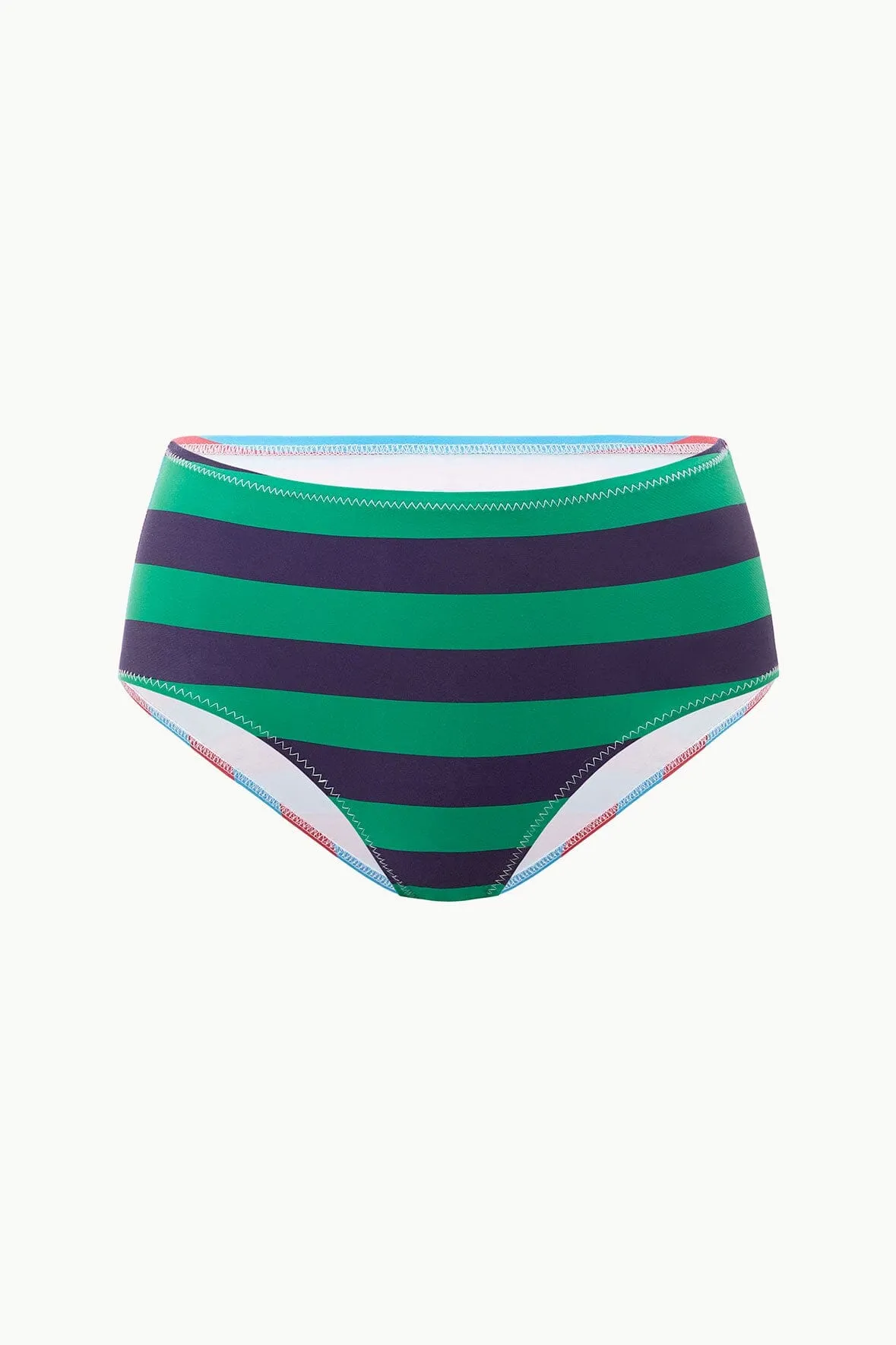 DEVON HIGH RISE BIKINI BOTTOM | CABANA STRIPE MULTI sold by STAUD product image thumbnail 5