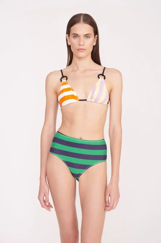DEVON HIGH RISE BIKINI BOTTOM | CABANA STRIPE MULTI sold by STAUD