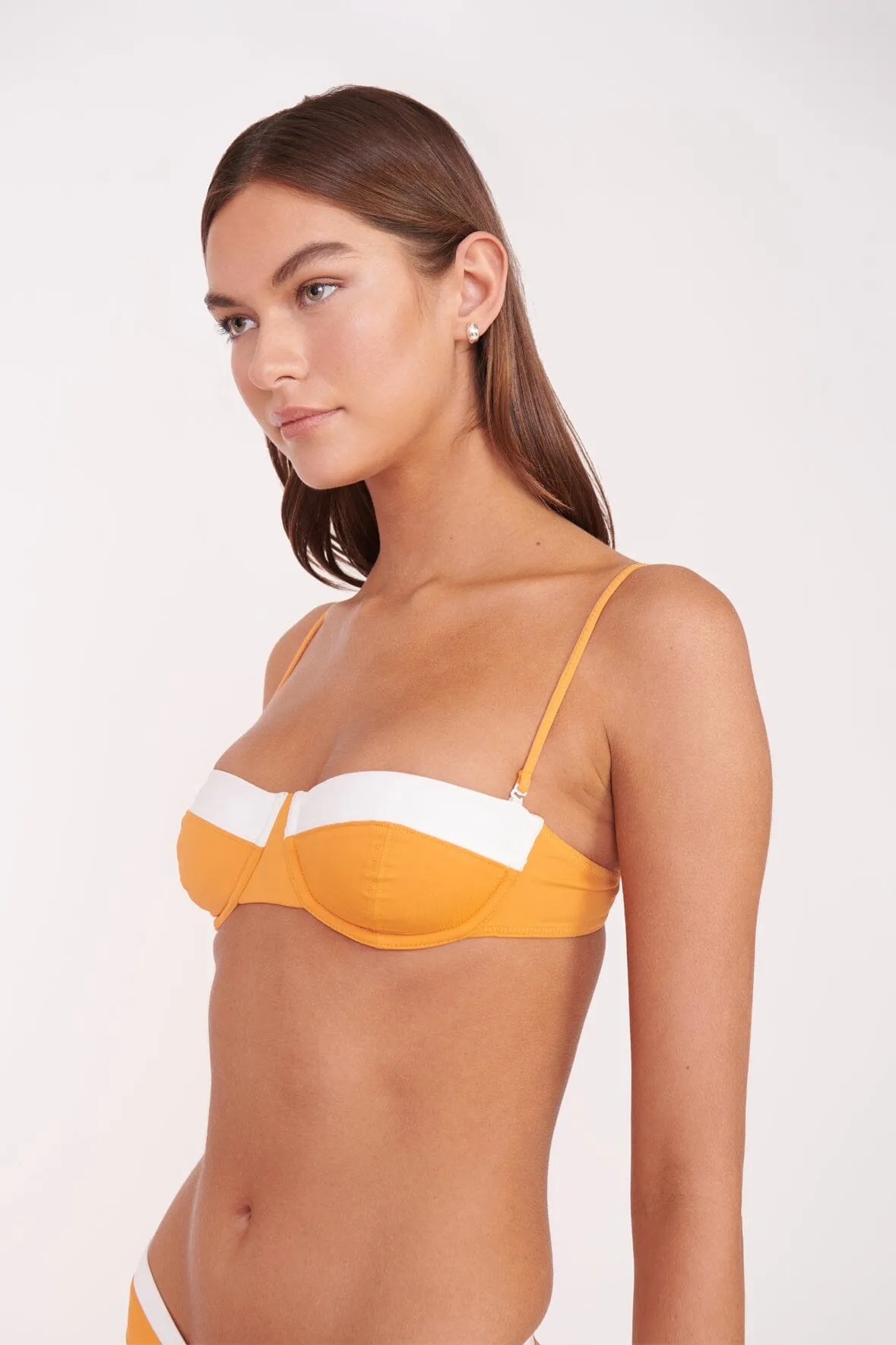 JO BALCONETTE BIKINI TOP | NECTARINE WHITE sold by STAUD product image thumbnail 5
