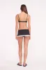 PENNY SWIM SKIRT | BLACK WHITE sold by STAUD