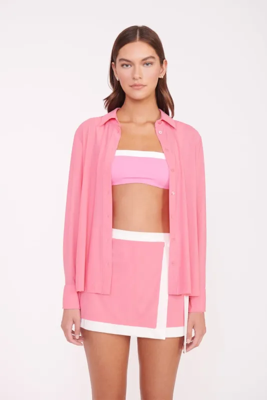 MIRIAM COVERUP TOP | CORAL PINK sold by STAUD