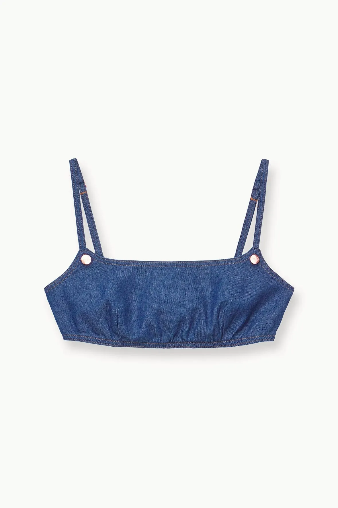 STAUD + WRANGLER THE JEAN BIKINI TOP | DARK RINSE sold by STAUD product image thumbnail 5