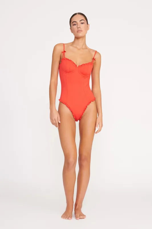 GOSSAMER ONE PIECE | RED ROSE sold by STAUD