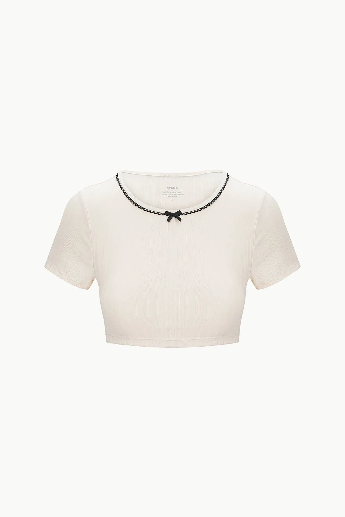 SOLEIL SWIM TOP | IVORY BLACK sold by STAUD product image thumbnail 5