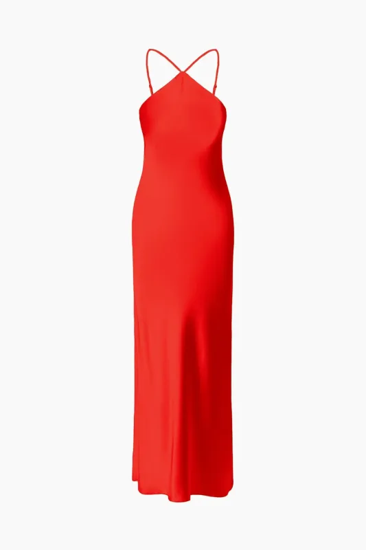CUBISM DRESS | RED ROSE sold by STAUD