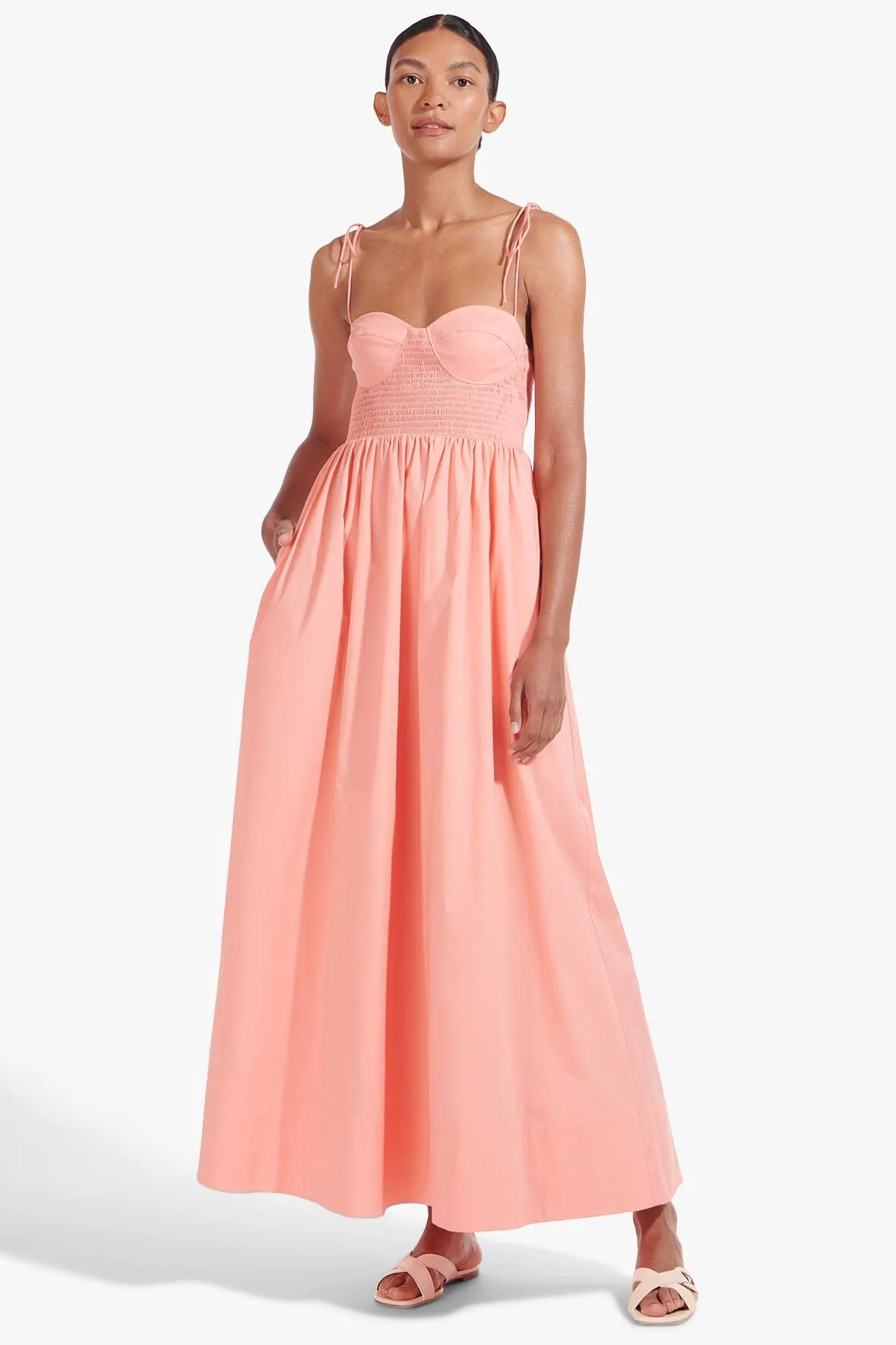 LANDRY DRESS | KHAKI sold by STAUD product image thumbnail 2