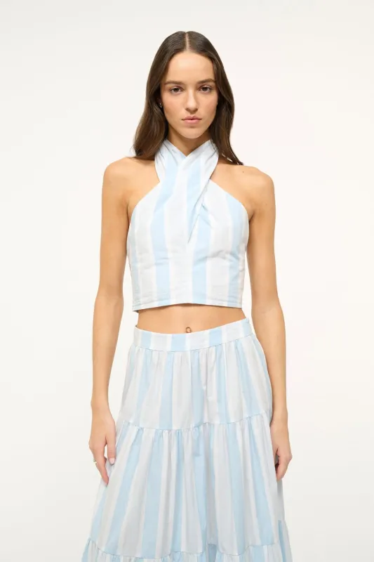 SMOCKED KAI TOP | ADRIATIC STRIPE sold by STAUD