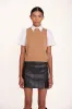 ARYA TOP | TAN WHITE sold by STAUD