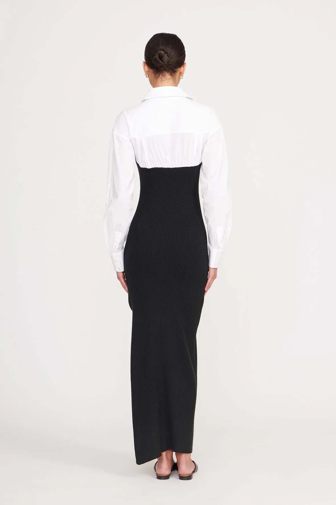 HAZEL DRESS | BLACK WHITE sold by STAUD product image thumbnail 3