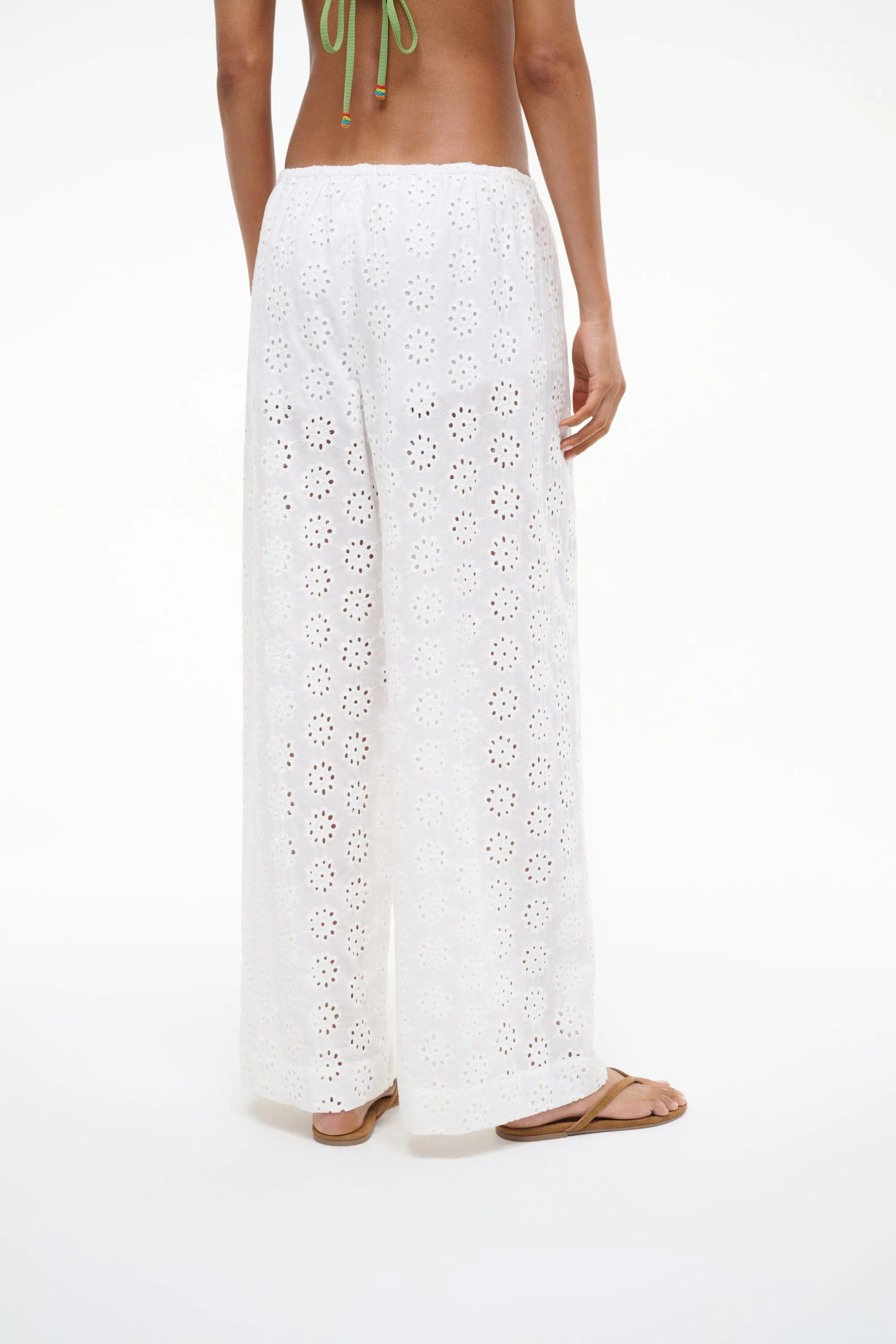 BONFIRE PANT | WHITE EYELET sold by STAUD product image thumbnail 5