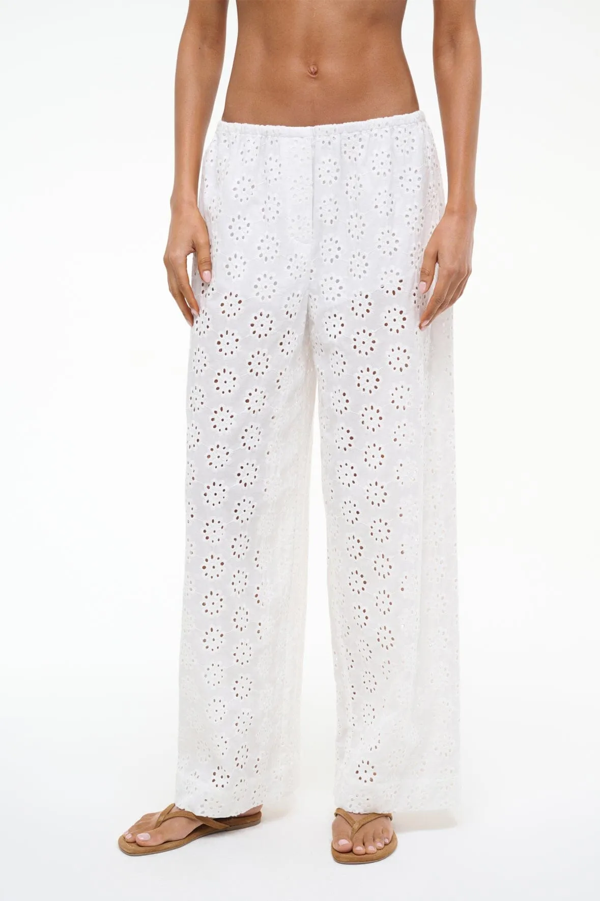 BONFIRE PANT | WHITE EYELET sold by STAUD product image thumbnail 2